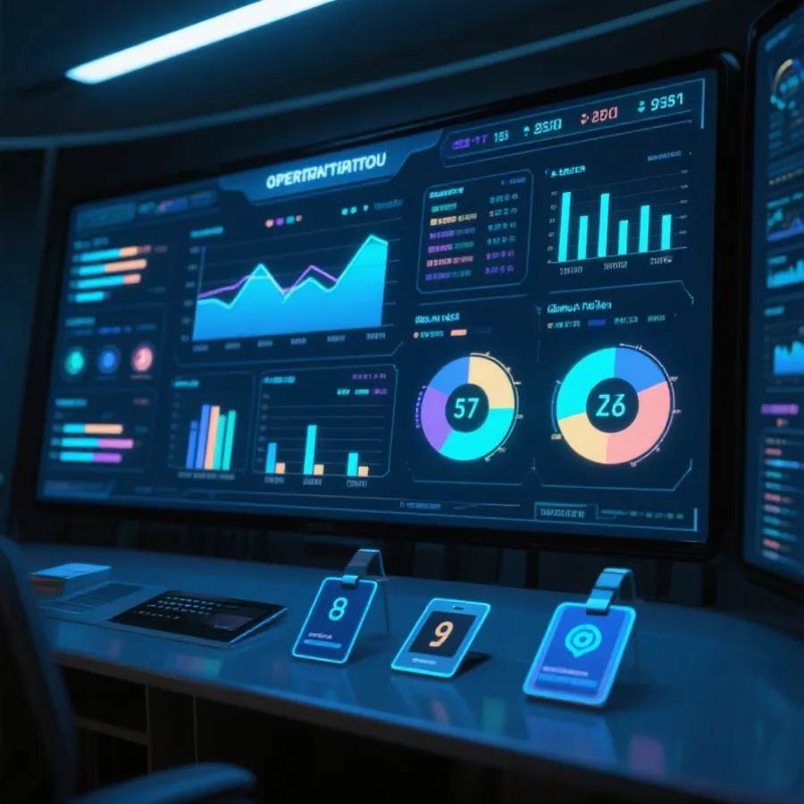 数据终端与分析界面示意图